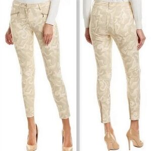 NWT J. McLaughlin Baxter Zip Detail Jeans Tan Camouflage 12